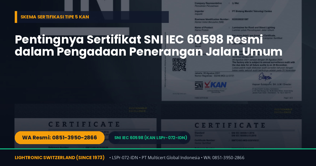 Panduan Lengkap Lampu Jalan Tenaga Surya (PJU Solar Cell) Standar SNI IEC 60598-2-3 untuk Proyek Pemerintah & Industri