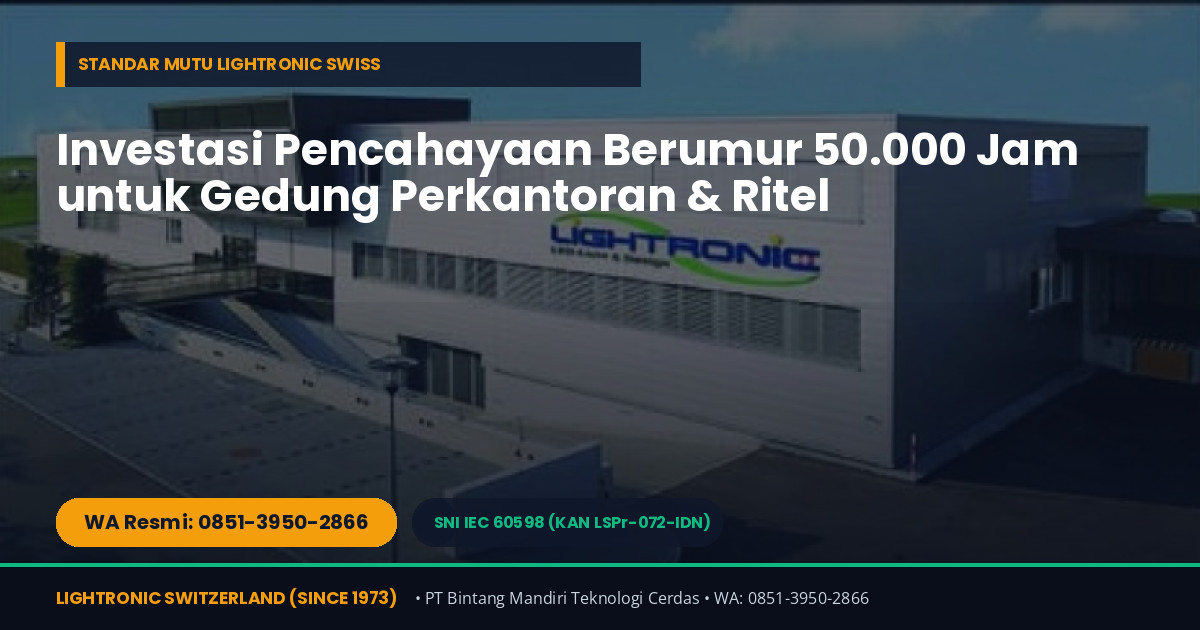 Strategi Efisiensi Energi Gedung, Pabrik & Gudang: Panduan Memilih LED Panel 18W, Downlight Tricolor, dan LED Tube Waterproof IP65 - Gambar 3