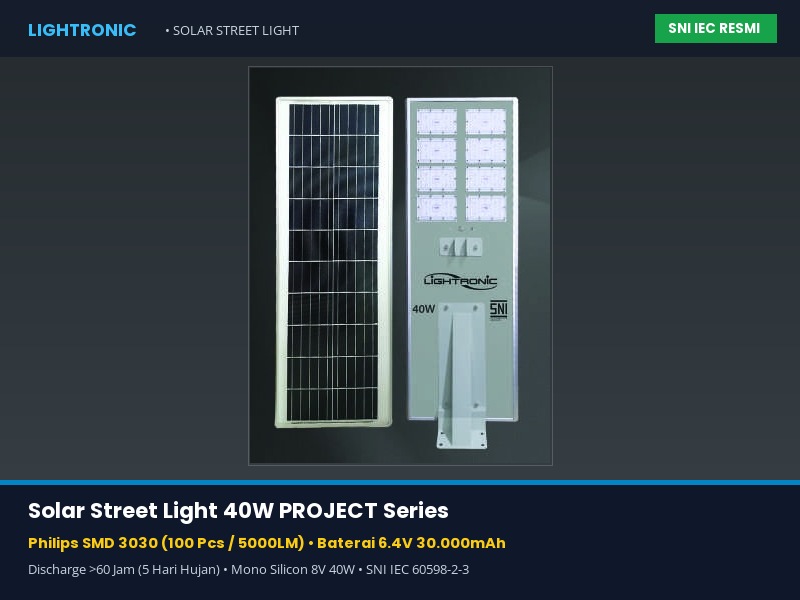 Solar Street Light 40W PROJECT Series