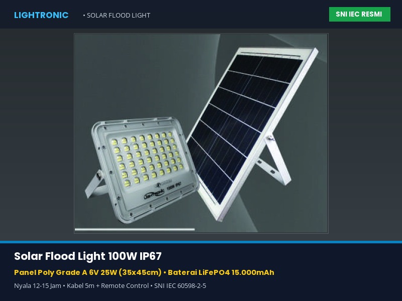 Solar Flood Light 100W IP67